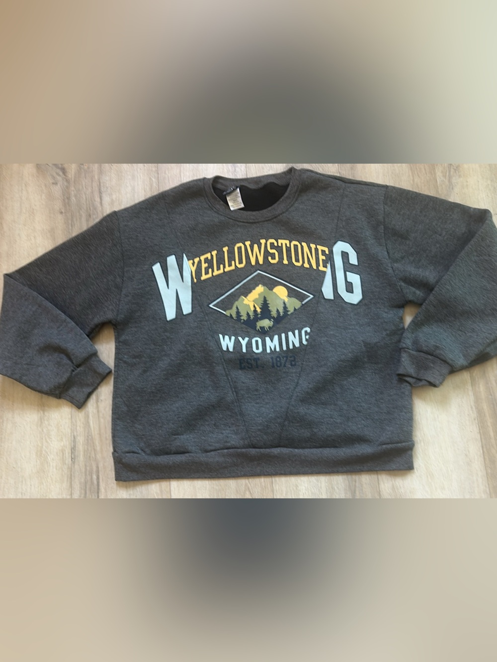 Women’s Yellowstone Wyoming Graphic Sweatshirt - Charcoal